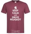 Men's T-Shirt Drive Peugeot burgundy фото