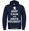 Men`s hoodie Drive Peugeot navy-blue фото