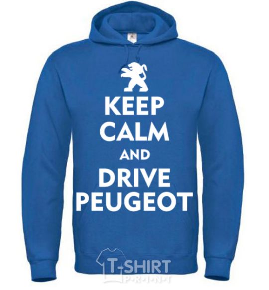 Men`s hoodie Drive Peugeot royal фото