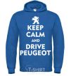 Men`s hoodie Drive Peugeot royal фото