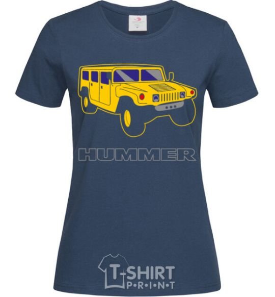 Women's T-shirt Hummer Pic navy-blue фото