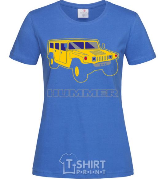 Женская футболка Hummer Pic Ярко-синий фото