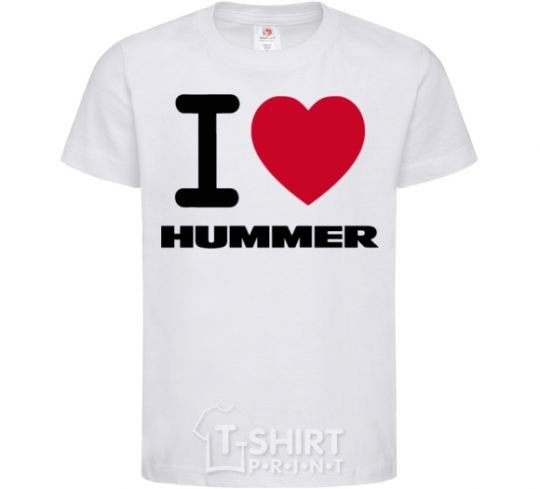 Детская футболка I Love Hummer Белый фото