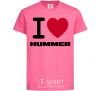 Детская футболка I Love Hummer Ярко-розовый фото