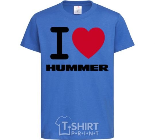 Детская футболка I Love Hummer Ярко-синий фото