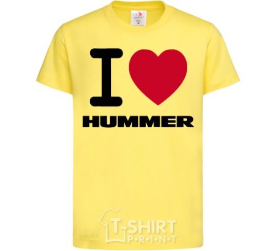 Детская футболка I Love Hummer Лимонный фото