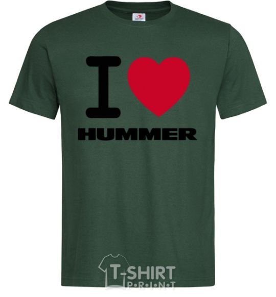 Мужская футболка I Love Hummer Темно-зеленый фото