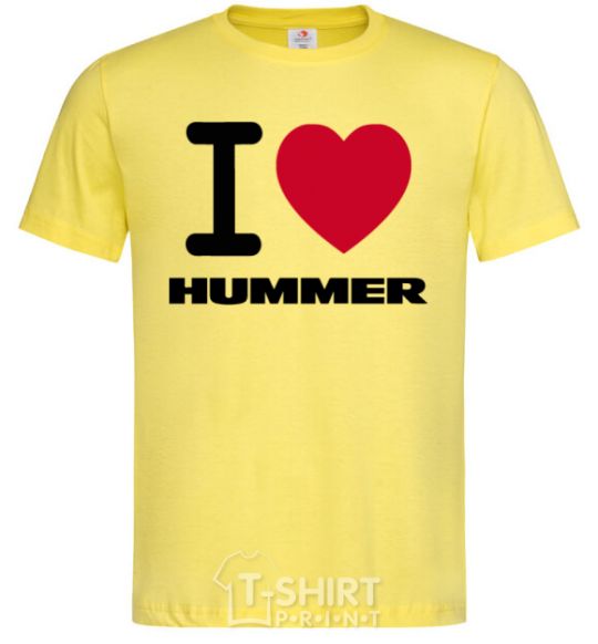 Мужская футболка I Love Hummer Лимонный фото