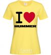 Женская футболка I Love Hummer Лимонный фото