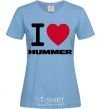 Женская футболка I Love Hummer Голубой фото