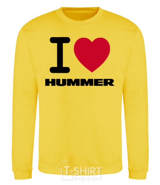 Свитшот I Love Hummer Солнечно желтый фото