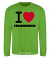 Sweatshirt I Love Hummer orchid-green фото