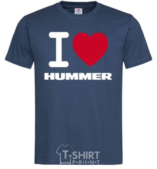 Мужская футболка I Love Hummer Темно-синий фото