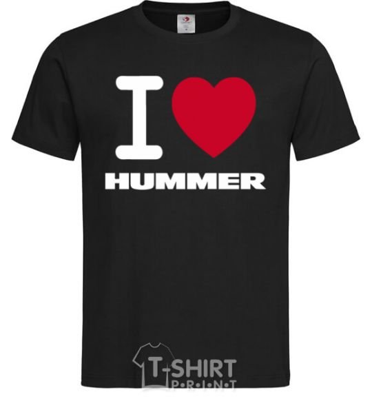 Мужская футболка I Love Hummer Черный фото