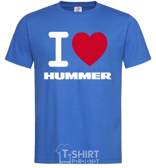 Мужская футболка I Love Hummer Ярко-синий фото