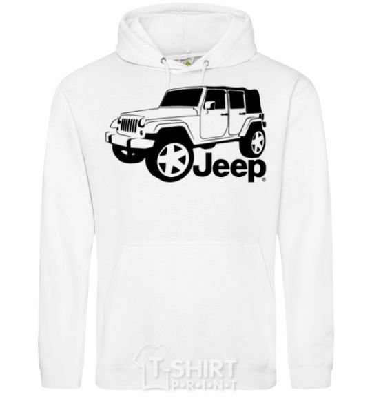 Men`s hoodie JEEP White фото