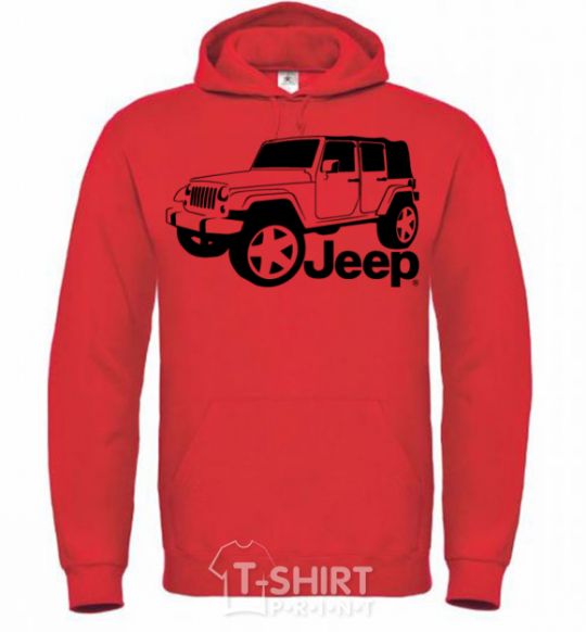 Men`s hoodie JEEP bright-red фото