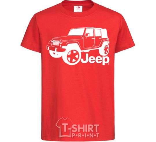 Kids T-shirt JEEP red фото