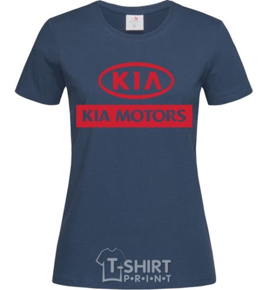 Женская футболка Kia Motors Темно-синий фото