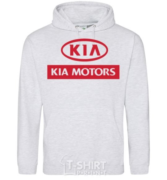 Мужская толстовка (худи) Kia Motors Серый меланж фото