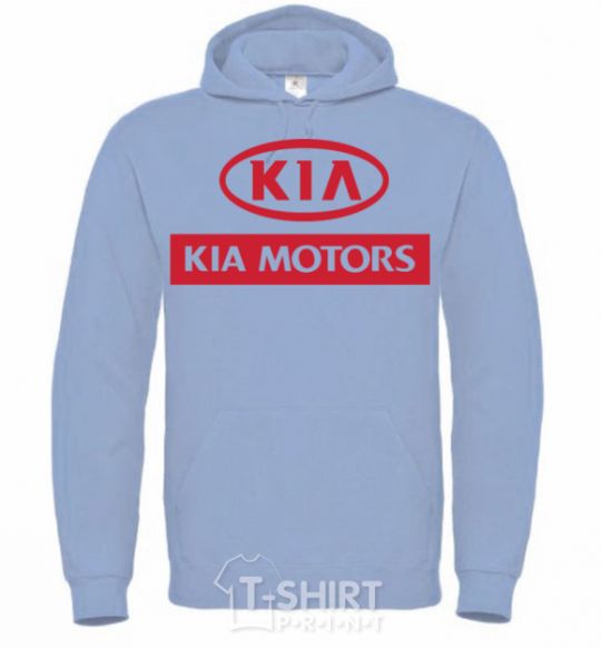 Men`s hoodie Kia Motors sky-blue фото