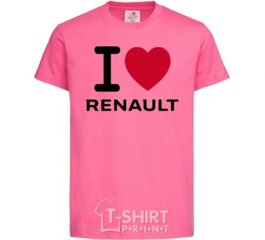 Kids T-shirt I Love Renault heliconia фото