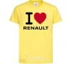 Kids T-shirt I Love Renault cornsilk фото