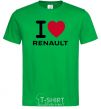 Мужская футболка I Love Renault Зеленый фото