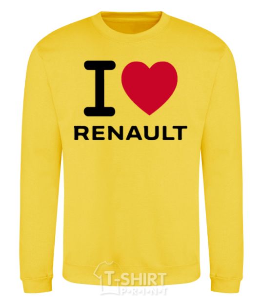 Sweatshirt I Love Renault yellow фото