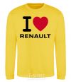 Sweatshirt I Love Renault yellow фото