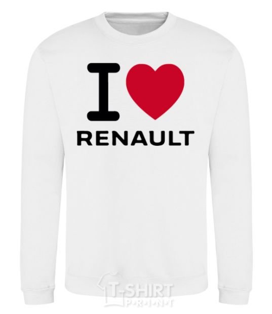 Sweatshirt I Love Renault White фото