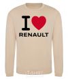 Sweatshirt I Love Renault sand фото