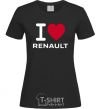 Women's T-shirt I Love Renault black фото