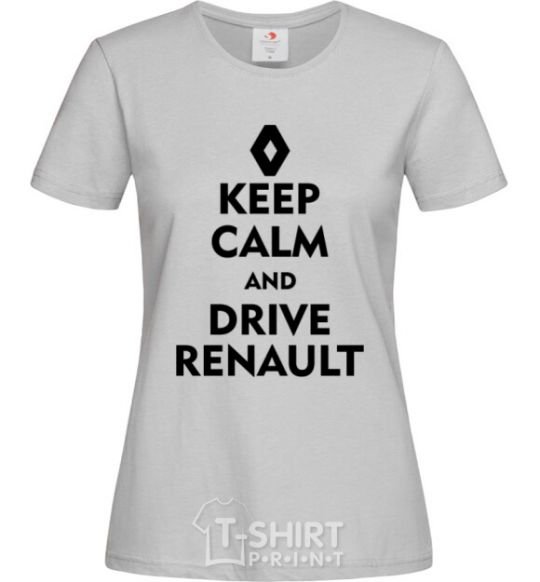 Women's T-shirt Drive Renault grey фото