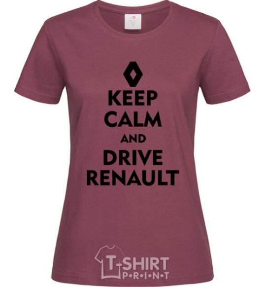 Women's T-shirt Drive Renault burgundy фото