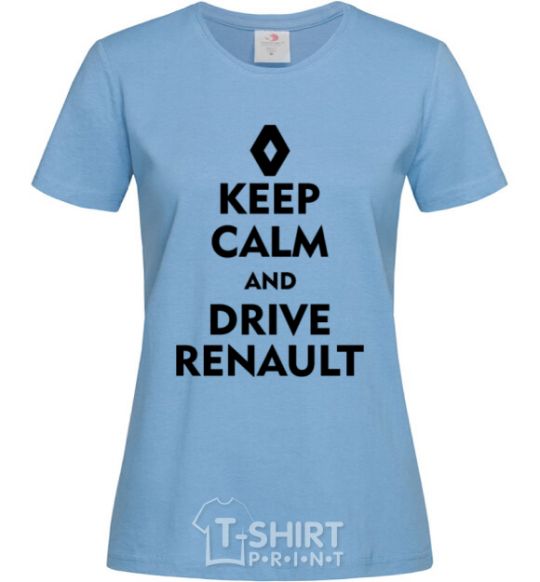 Women's T-shirt Drive Renault sky-blue фото