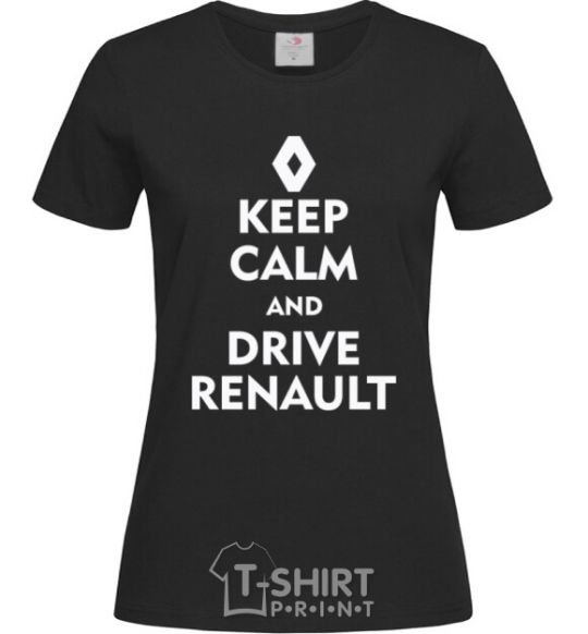 Women's T-shirt Drive Renault black фото
