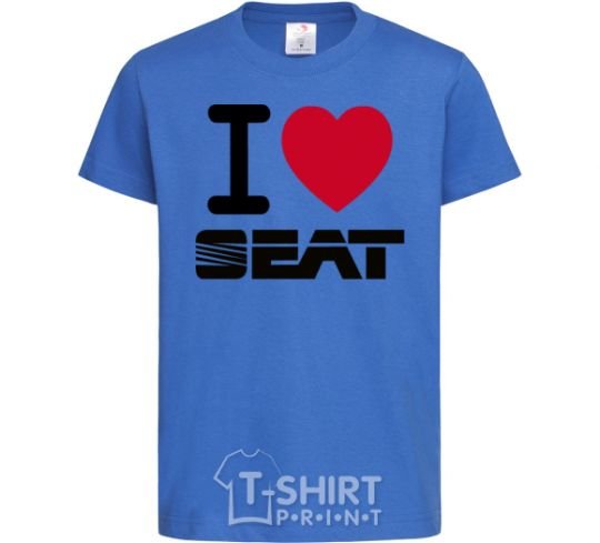 Kids T-shirt I Love Seat royal-blue фото