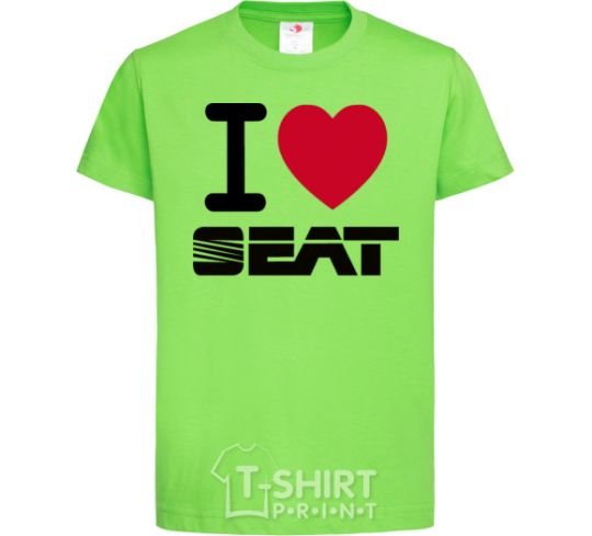 Kids T-shirt I Love Seat orchid-green фото