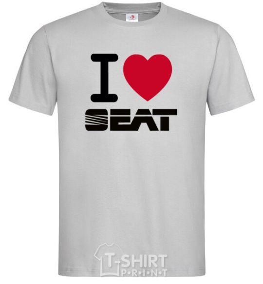 Men's T-Shirt I Love Seat grey фото