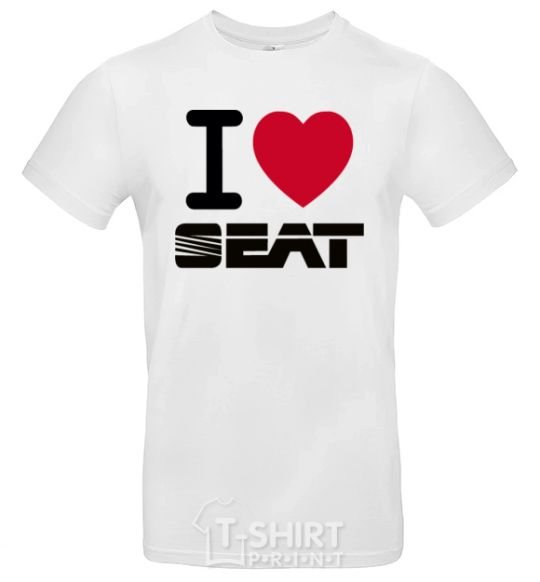 Men's T-Shirt I Love Seat White фото