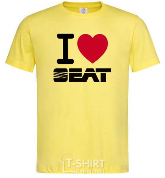 Men's T-Shirt I Love Seat cornsilk фото