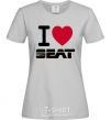 Women's T-shirt I Love Seat grey фото