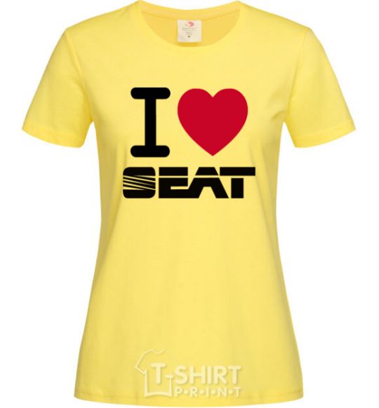 Women's T-shirt I Love Seat cornsilk фото