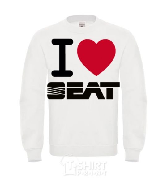 Sweatshirt I Love Seat White фото