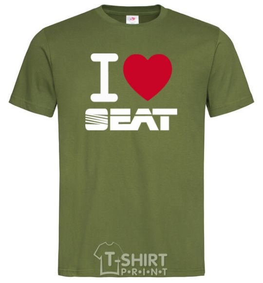 Men's T-Shirt I Love Seat millennial-khaki фото