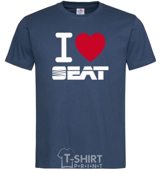 Men's T-Shirt I Love Seat navy-blue фото
