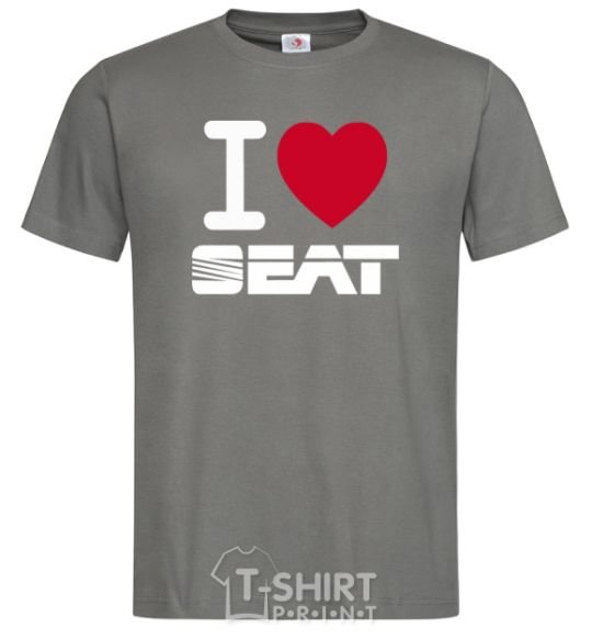 Men's T-Shirt I Love Seat dark-grey фото