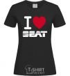 Women's T-shirt I Love Seat black фото