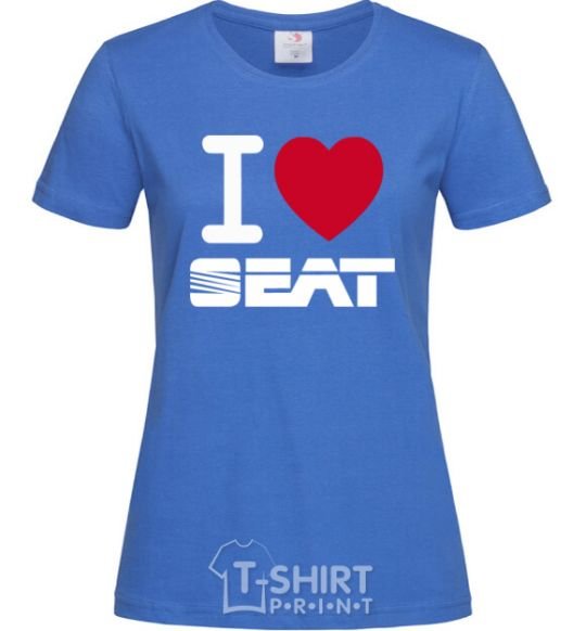 Women's T-shirt I Love Seat royal-blue фото